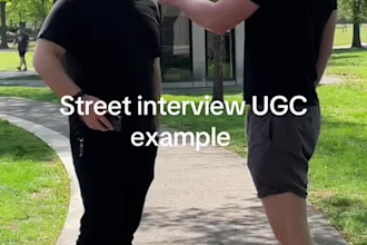 create male ugc street interview video ads for your brand