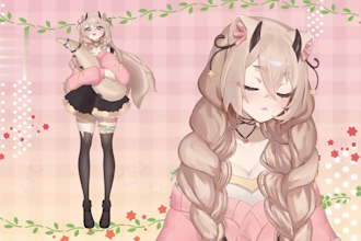 draw and rig high quality live 2d vtuber model, live streaming avatar