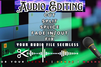 edit, cut, mix, splice, align, sort, rearrange your audio requirement seamless