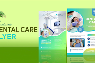 design professional healthcare flyers, dental and medical flyers