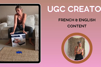 create engaging french ugc video for tiktok instagram or facebook ads