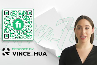 design qr code sticker card with call to action text