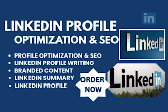 write new linkedin profile content copywriting  boost seo profile optimization