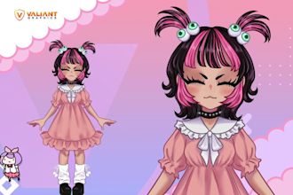 professionally draw and rig your vtuber character