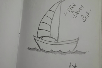 create hand drawn sketches with sketch pencil in white paper