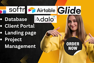 setup airtable softr database glide adalo mobile app  stripe ai nocobase