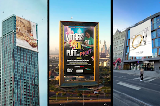 create viral banner unroll cgi vfx ads, flyer unroll ads , billboard , hoarding