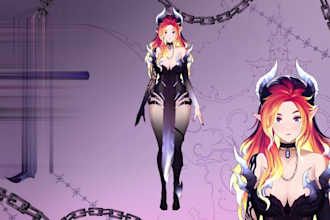 draw and rig 2d vtuber model, vtuber rigging, live 2d vtuber model, live 2d