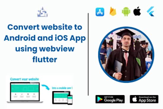 convert website to android and ios app using webview flutter