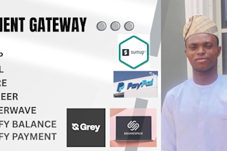 integrate any payment gateway like paypal, square, sumup, grey into your store