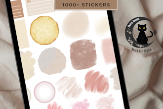 design 1000 aesthetic digital sticker