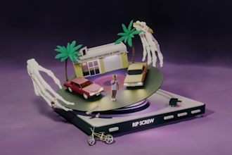 model 3d scene or diorama