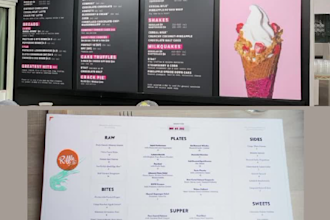 design a cafe and bakery menu board coffee or ice cream shop, food truck menu