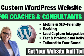 design a professional wordpress website for coaches and business consultants