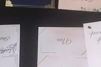 print and ship by ups wedding event place cards, escort cards with meal choice