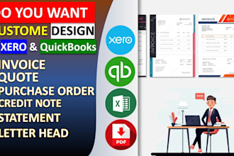 design xero custom invoice design and all templates