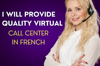 provide quality virtual call center services in french