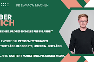 write your german linkedin profile text portrait