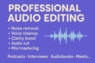 professionally enhance and clean your audio