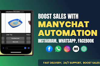 build whatsapp and instagram chatbot automation using manychat