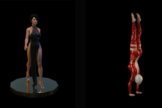 create a clothing animation or fashion runway