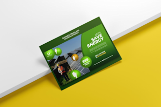 design solar flyer postcard door hanger for solar business