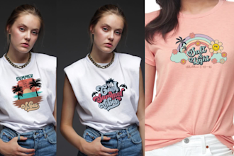 design unique custom retro vintage t shirt graphics in bulk
