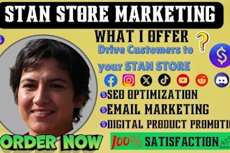 do stan store marketing etsy digital product setup design promotion beacon ai