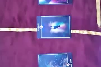 tarot card with indigenous and buddhist background