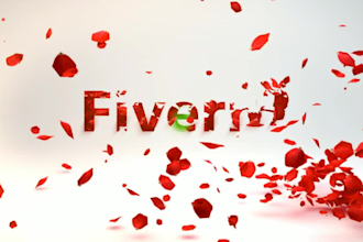 create an nature flower flying leaves intro