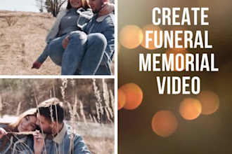do create funeral memorial video photo slideshow and tribute