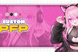 draw anime style for pfp, original character, fan art