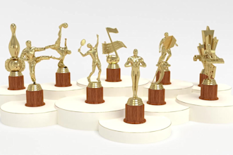 sculpt 3d trophy design, figure trophy, awards design, 3d goldcup printing stl
