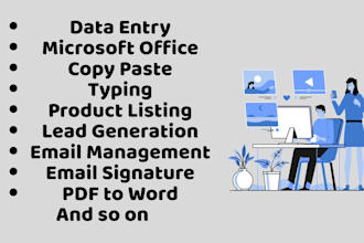 do fast excel data entry and web research as an administrative virtual assistant