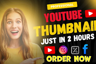 be your professional youtube thumbnail maker just in 2 hours