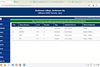 create college and school website in react js