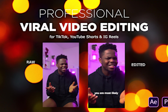 do viral video edits for tiktok youtube instagram reels color grading sfx sub