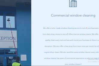 design a good and amazing cleaning, window cleaning website for you
