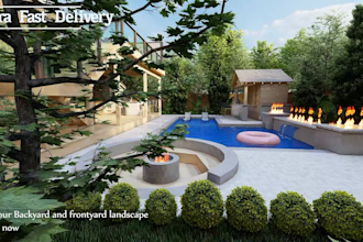 do landscape design work modeling and rendering
