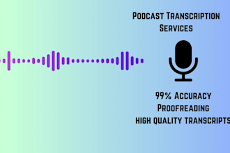 transcribe your 45 minutes audio and video podcasts