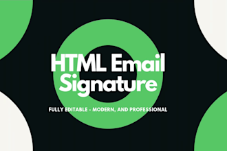design and code modern clickable email signature HTML
