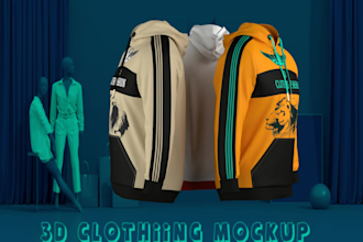 provide the clothing sewing pattern, 3d mockup, tech pack