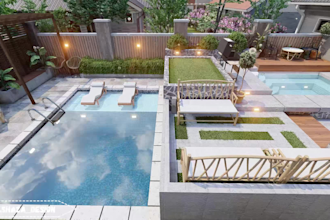 create your front yard, backyard, garden, swimming pool and landscape design