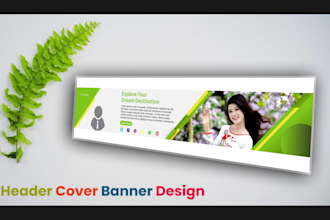 eye catchy  linkedin banner cover header design