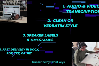 offer professional english transcription with quick delivery