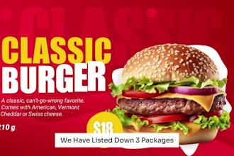 create eye catching food motion flyers for your brand