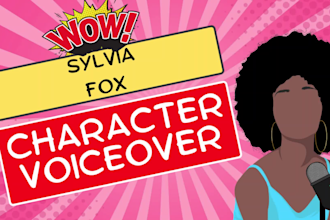 provide a professional female character voice over in english