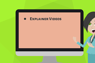 create 2d animated explainer, product sales or elearning  video course