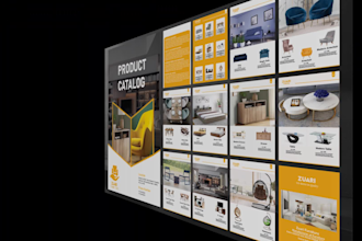 design product catalog, magazine, business brochure