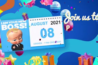 create creative birthday invitation video